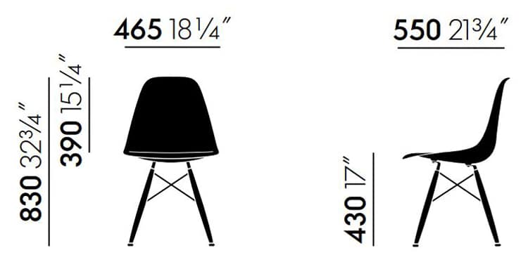 Eames plastic side chair 1 wooden single drawer 2 1 2