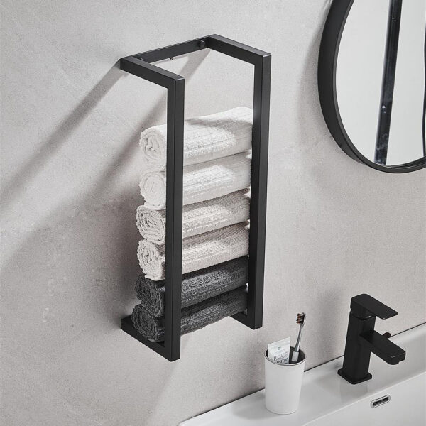 Bathroom Towel Rack Bath Towel Storage Rack Hotel Toilet Towel Roll Stand Dual-use