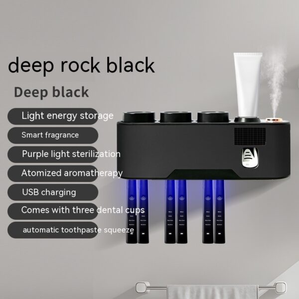 UV Sterilization Rechargeable Light Energy Wall-mounted Electric Tooth Cup Storage Rack