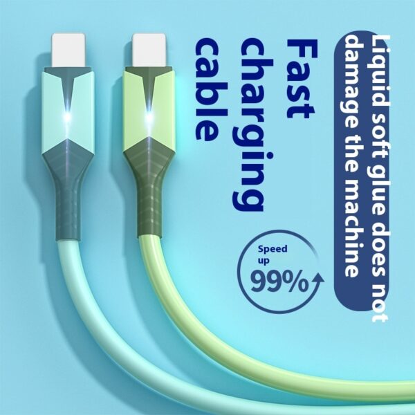 Liquid Flexible Glue With Light Mobile Phone Charging Fast Charge Data Cable