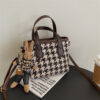 Brown Houndstooth With Pendant